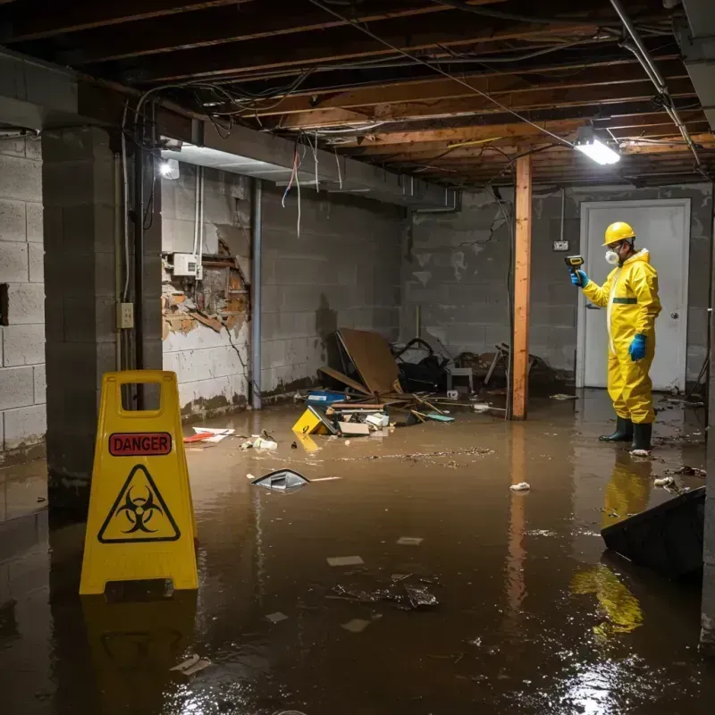 Flooded Basement Electrical Hazard in Diamond, IL Property